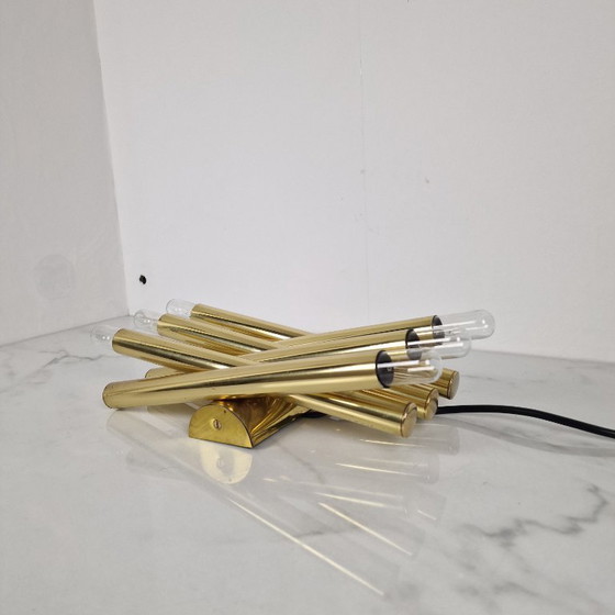 Image 1 of Italian Wall Lamp with Six Lights, in the Style of Gaetano Sciolari, circa 1970s