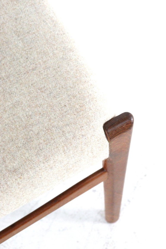 Set di 6 sedie da pranzo vintage Iversen per Glygnore, di Arne Wahl, nuove, imbottite. – Wood (photo 11 of 16)
