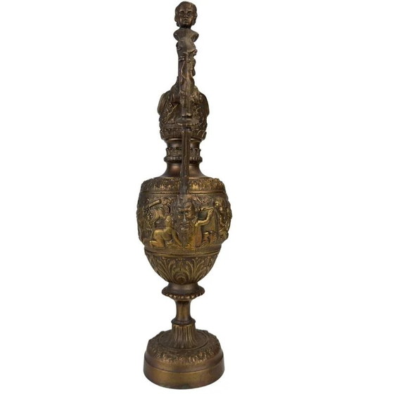 Brocca in Bronzo Bacco con Putti, Stile XIX Secolo – Classica Brocca Ornamentale Europea (photo 8 of 13)