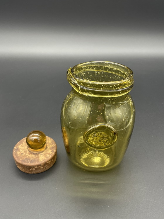 Verrerie de Biot Vintage Apothecary Jar in Yellow Bubble Glass – Vases (photo 5 of 8)