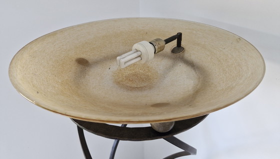 Image 1 of Lampadaire Terzani avec bol en verre de Mureno