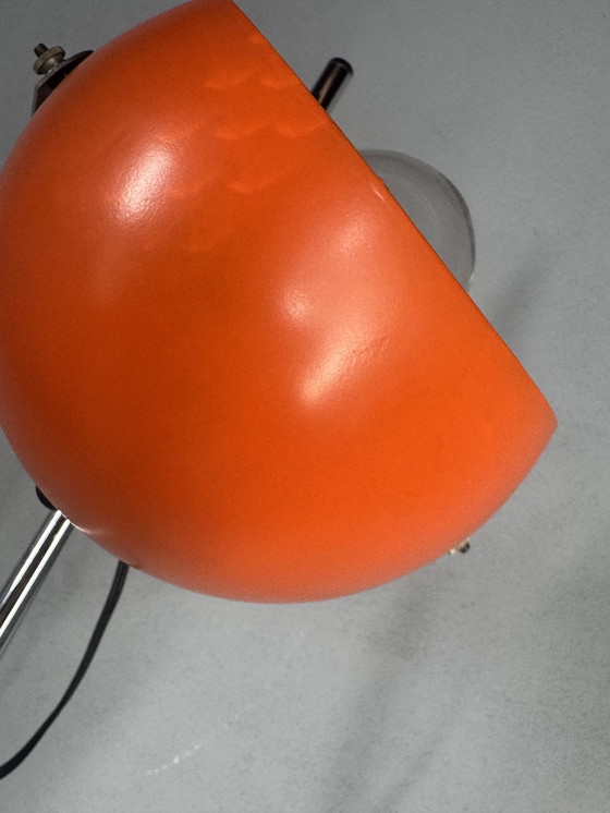 Image 1 of Vintage oranje vloerlamp in space age stijl