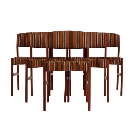 Satz von sechs Stühlen aus Teakholz, dänisches Design, 1970er Jahre, Produktion: Dänemark