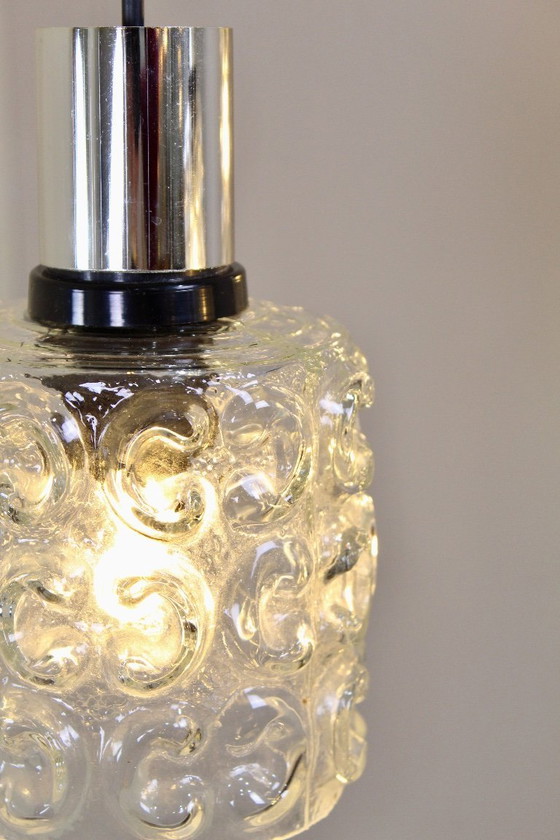 Image 1 of Lampada a cascata vintage in vetro a bolle