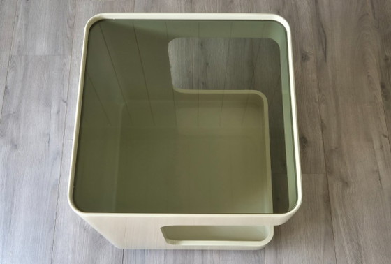 Stijlvolle Jaren '70 Space Age Bijzettafel – Wood, Plastic (photo 6 of 15)
