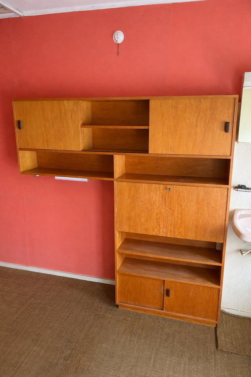 Vintage retro Pastoe stijl wandmeubel