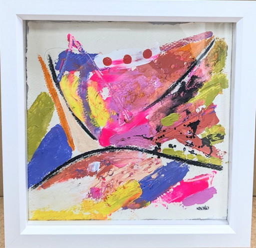 Peinture abstraite de la mer Nigel Waters Oeuvre d'art originale signée et encadrée Nouvelle maison