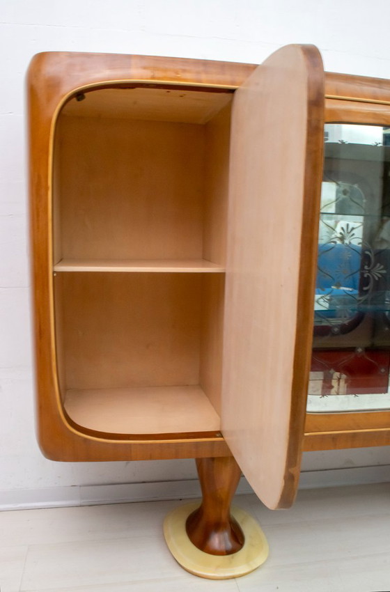 Image 1 of Vittorio Dassi, mobile bar italiano di metà secolo in mogano, anni '50