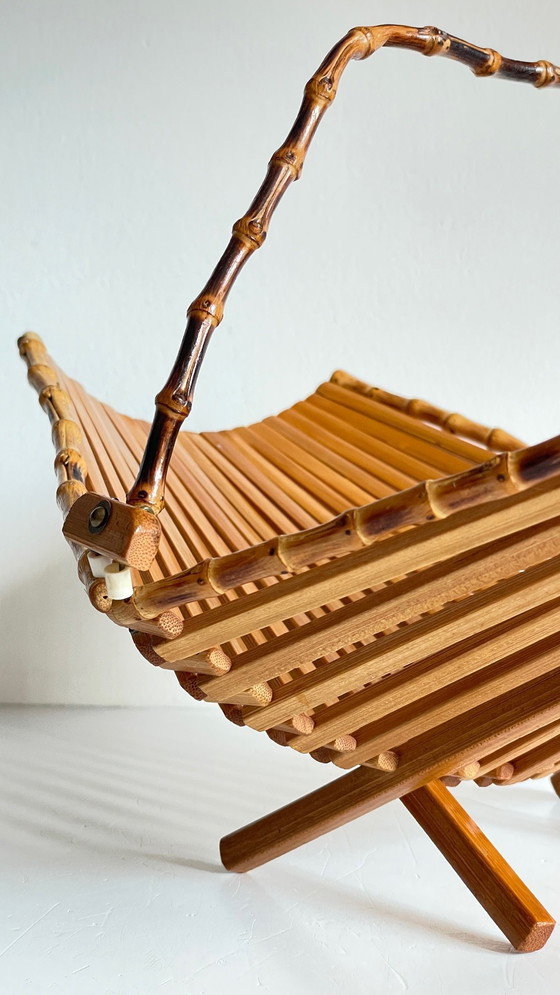 Image 1 of Hout en bamboe VINTAGE CHIC FOLDING TABLE BASKET