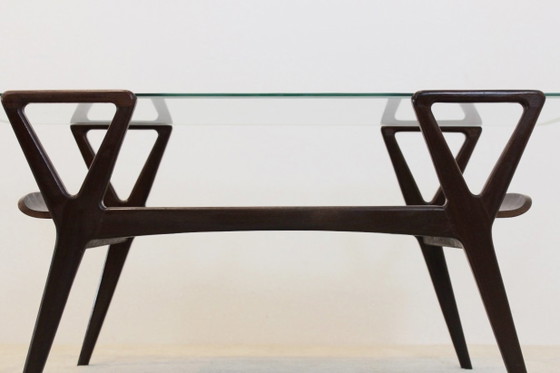 Scandinavische Teak Salontafel met Glazen blad, Koffietafelboeken, Scandinavian (foto 3 van 10)