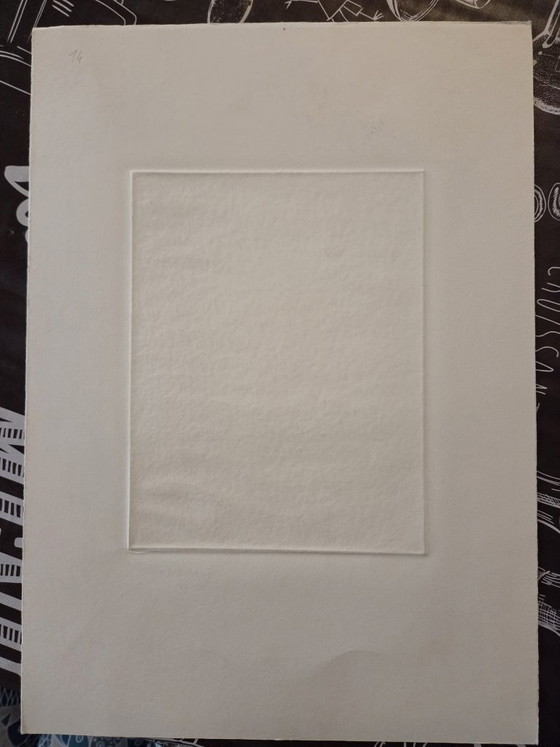 Image 1 of Orfeo Tamburi, "Zonder titel." Kleurenets. Gesigneerd en genummerd in potlood (Exemplaar 91/100) op de voorzijde.