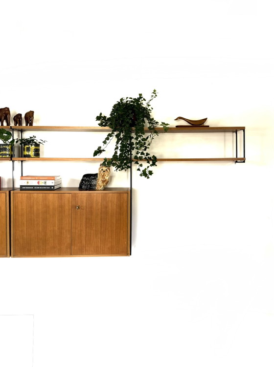 Image 1 of Vintage modulair teakhouten wandsysteem, Omnia ‘60