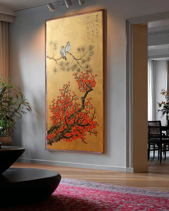 Love Birds J537 - Grande Peinture Originale – Peintures et dessins, Canvas (photo 12 of 14)