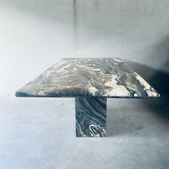 Image 1 of Large Cipollino Ondulato Marble Dining Table Italian Design