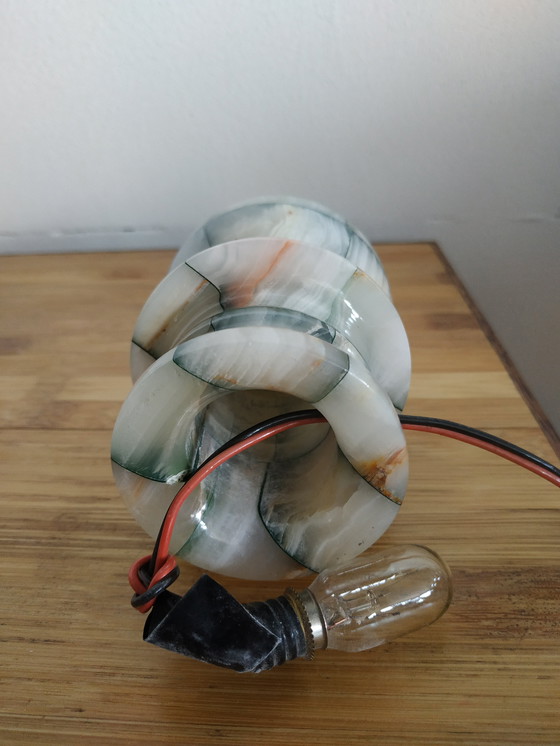 Image 1 of Ensemble de lampes de table/veilleuses en marbre (onyx) (+/- 50-60s).