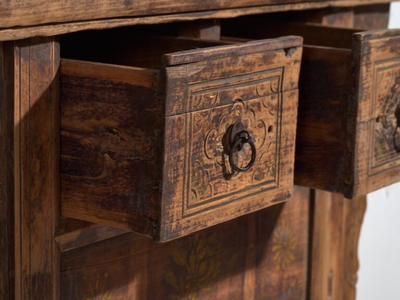 Antique carved console in pine wood – China, circa 1900 – Iron (photo 24 of 40)