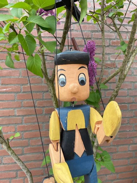 Image 1 of handgefertigte Holzpuppe „Pinocchio“, 61 cm