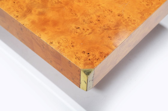 Image 1 of Atemberaubender Alveo-Couchtisch aus Maserholz – zugeschrieben an Willy Rizzo – Mario Sabot Italy