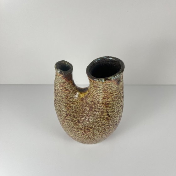 Image 1 of Vase double dans le style d'Accolay, grès moucheté , 1960-70