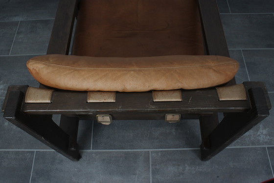 Image 1 of Loungesessel (Brutalist) aus Leder von Carl Straub