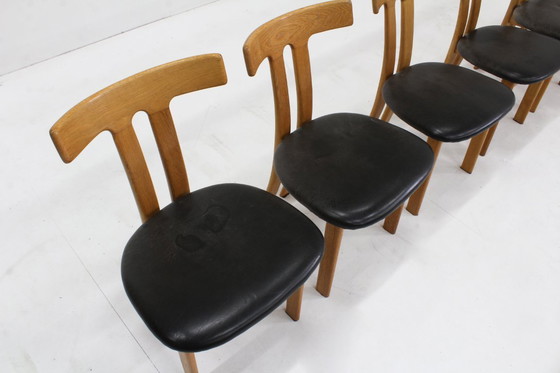 Image 1 of Ensemble de 6 chaises de salle à manger vintage en forme de T, style années 60