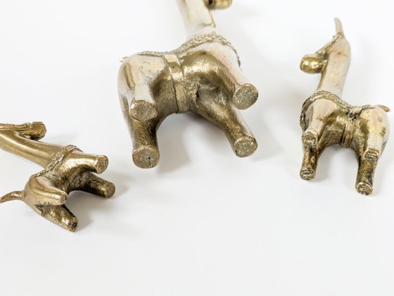 Trio vintage de figurines de lamas ou d'ânes en laiton massif, années 1970 – Objets déco, Brass (photo 19 of 20)
