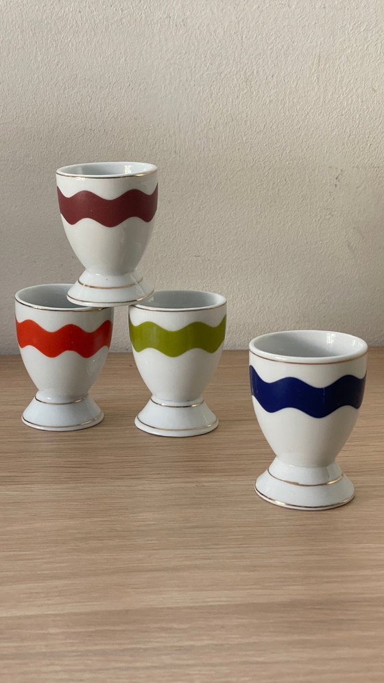 Image 1 of 4 vintage porseleinen eierdopjes