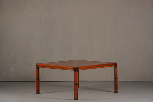 Vintage Italian Squre Dining Table In Burl Elm, by Alberto Smania for Studio Smania Interni, Italy 1960’s