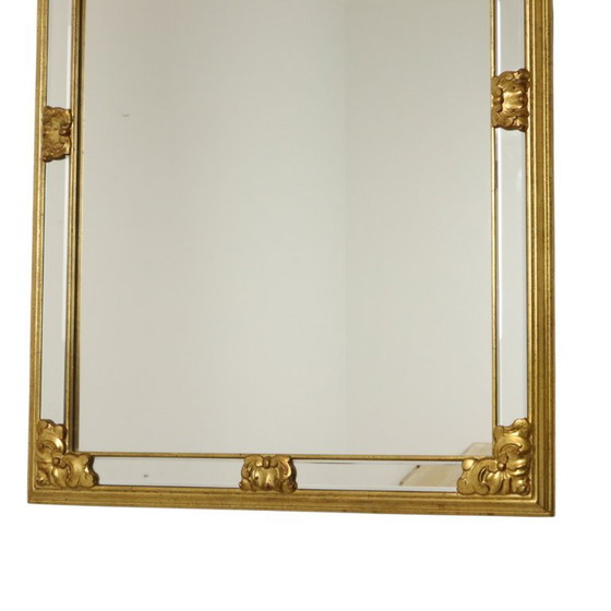 Grote Vintage Deknudt Spiegel Hollywood Regency Jaren 70 Design – Glass (photo 5 of 19)