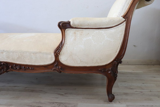 Image 1 of Chaise longue ancienne, Italie, fin du XIXe siècle