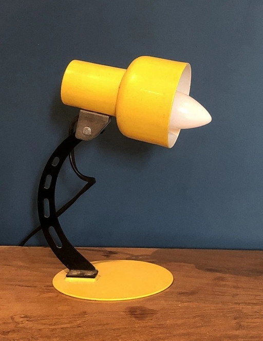 Lampada vintage Richard Essig – Metallo giallo – Anni '70/'80 – Design industriale