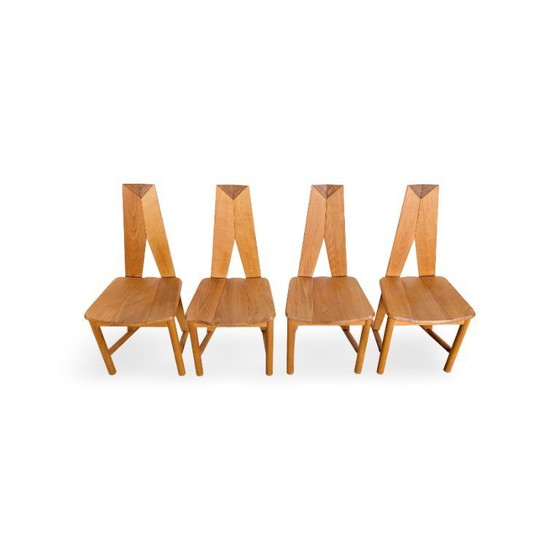 Image 1 of 4er Set Original Design Stühle Seltz Søren Nissen Ebbe Gehl Buche