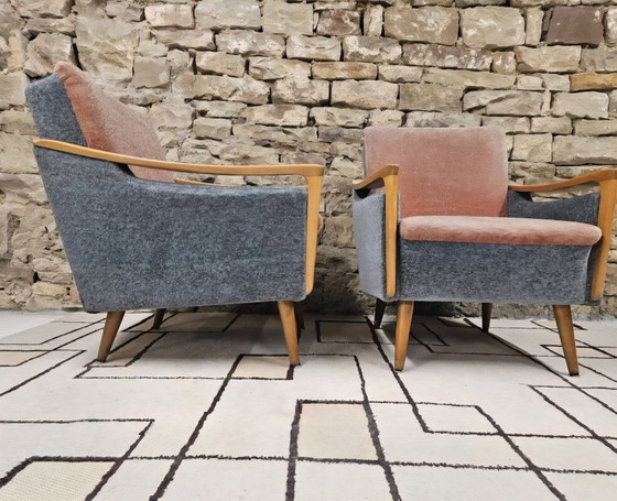 Image 1 of Pair of bicolor armchairs 1960