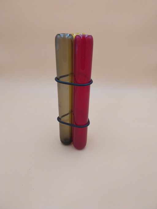 1 x Pierre Charpin 2003 Triplo Vase. Für Venini Memphis Stil