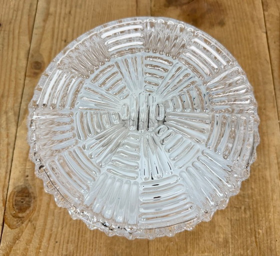 Vintage glazen wand- of plafondlamp uit de jaren 70. – Wandlampen, Metal, Glass (photo 6 of 16)