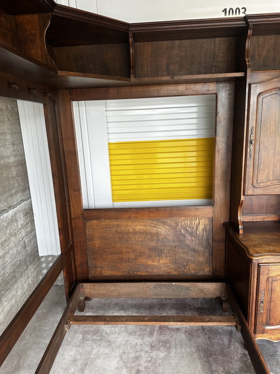 Image 1 of Solid wood library bed - French work from the 1950s