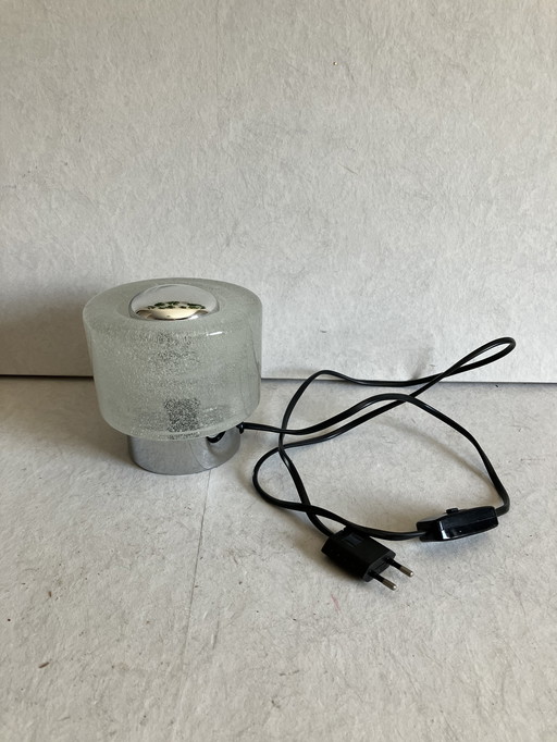Peill and Putzler table lamp with thick bubble glass vintage