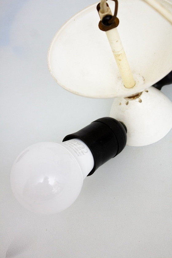 Image 1 of 1950s/60s mid-century art deco ceiling lamp flower