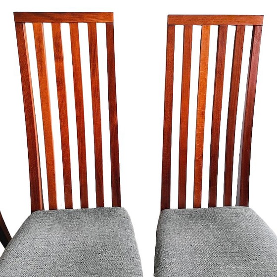 Image 1 of Quattro sedie da pranzo di design danese di metà secolo in teak grigio, anni '70