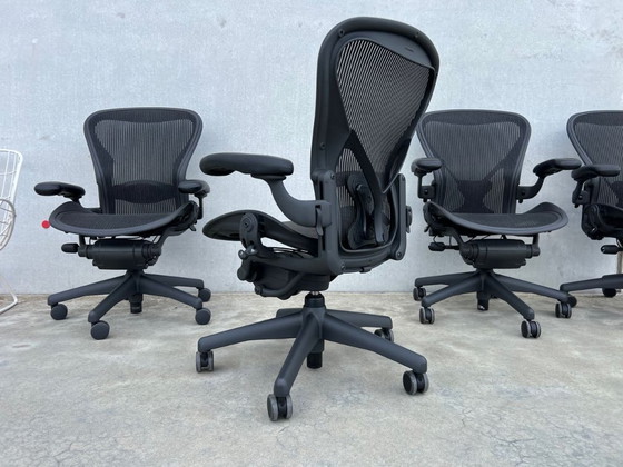 Image 1 of 4x sedie girevoli Herman Miller Aeron modello B