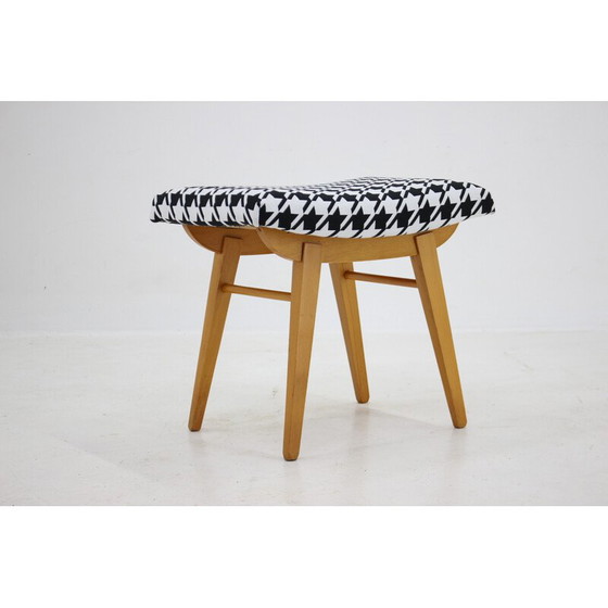 Image 1 of Vintage wooden stool, Czechoslovakia 1970s