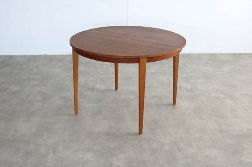 Runder Tisch aus Teakholz Vintage