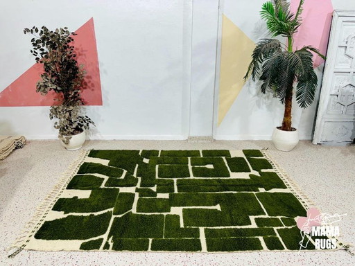 Tappeto verde fatto a mano 300/200 cm – vloerkleden en tapijten, Wool (photo 2 of 10)