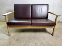 Divano vintage a due posti GE265 di Hans J. Wegner per Getama