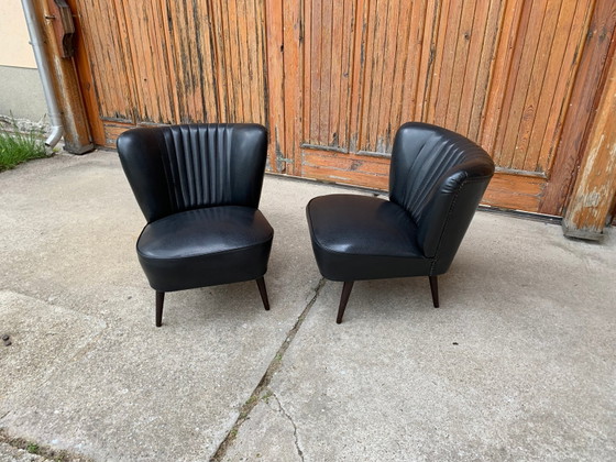Set of Mid-Century Sky Black Cocktail Chairs, 1950s – Armchairs, Mid Century Modern (photo 2 of 5)