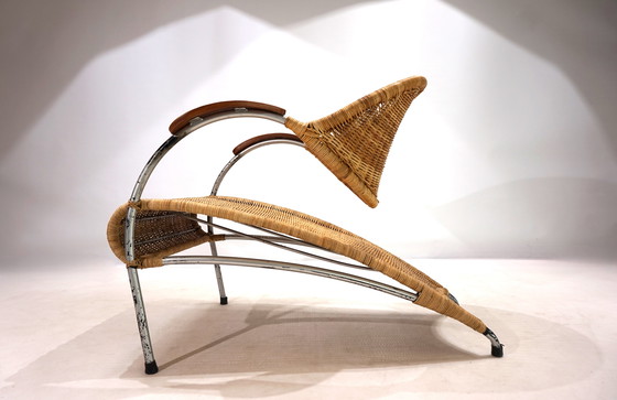 Image 1 of Rattan Streamline Fauteuil de salon, 1970