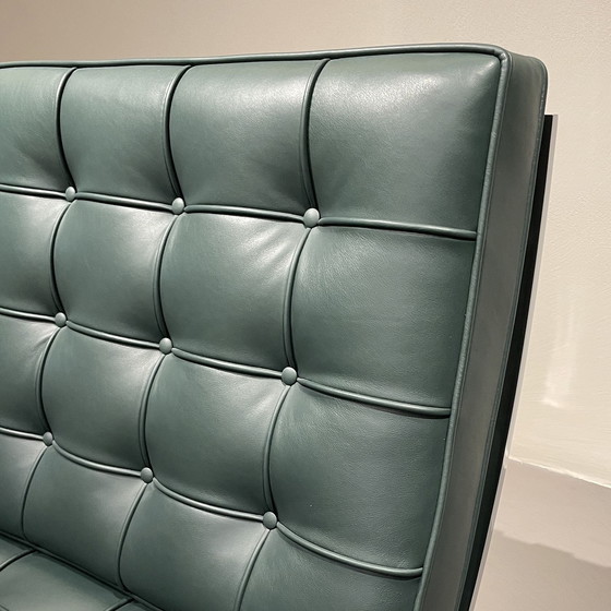 Image 1 of Knoll Set Barcelona New-Never Used Black Leather Design by Ludwig Mies Van Der Rohe and Lilly Reich 1929