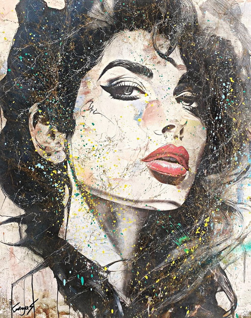 Artist canvas - GONGAS - Contemporary Amy Winehouse