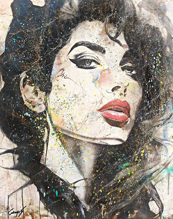 Image 1 of Artist canvas - GONGAS - Contemporary Amy Winehouse