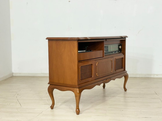 Image 1 of Chippendale Vintage Music Cabinet / Chest of Drawers / Mid-Century Sideboard / 1960s